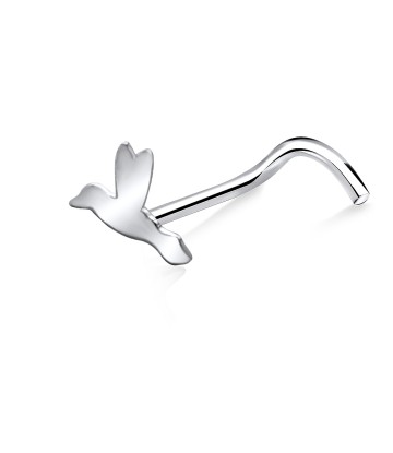 Flying Bird Silver Curved Nose Stud NSKB-136